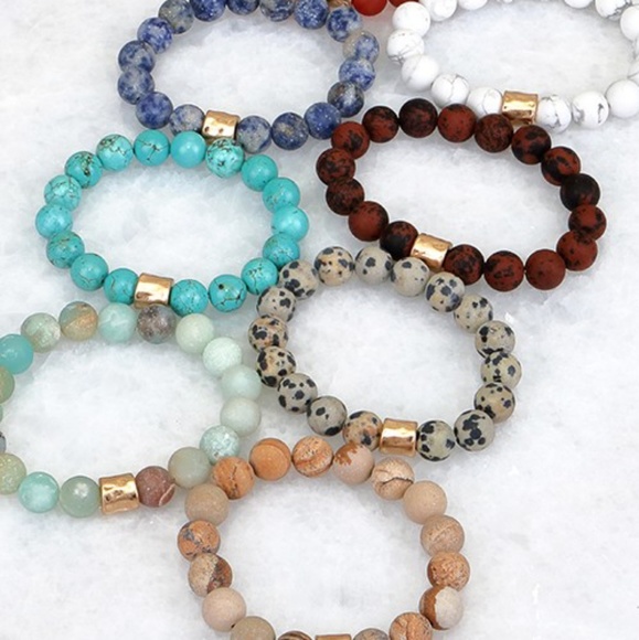 Natural stone beaded stretch Bracelet jewelry - Picture 5 of 8